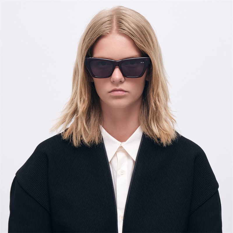 AY Studios Lunettes de soleil Beam Transparent Burgundy