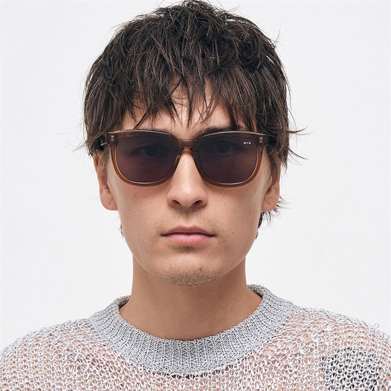 AY Studios Lunettes de soleil Palmer Transparent Caramel Brown