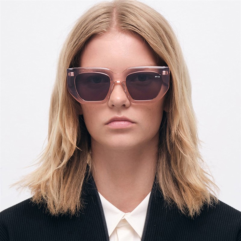 AY Studios Lunettes de soleil flash Transparent Pink