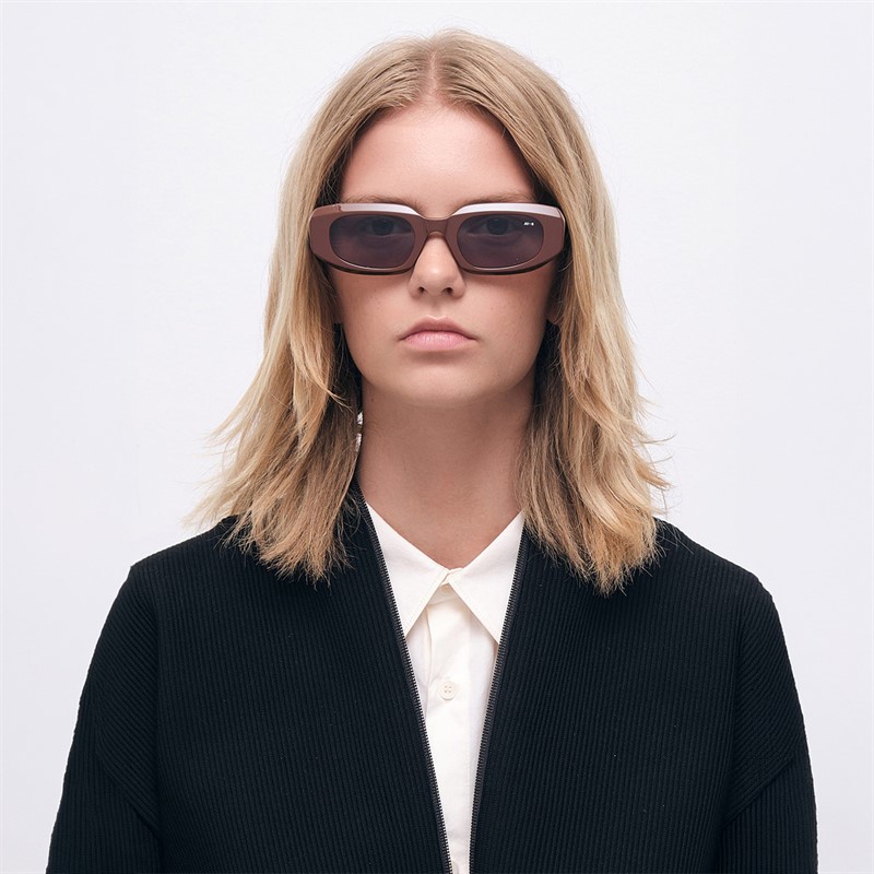 AY Studios Okulary przeciwsłoneczne Bloom kolor Solid Chocolate Brown