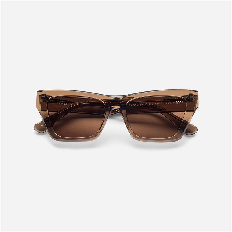 AY Studios Lunettes de soleil Beam Transparent Coffee Brown