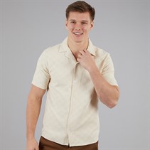 C.R.C. Herre Berry Tekstureret Skjorte Off White Offwhite