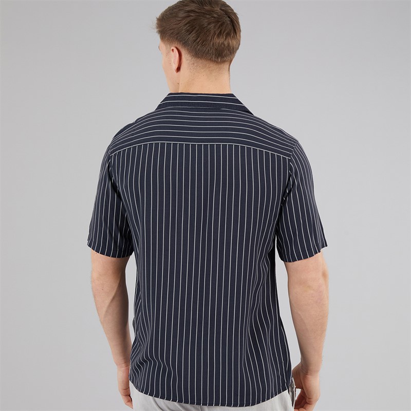 C.R.C. Herren Beeren Hemd Black Stripe