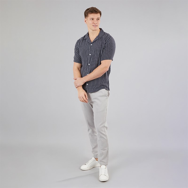 C.R.C. Herren Beeren Hemd Black Stripe