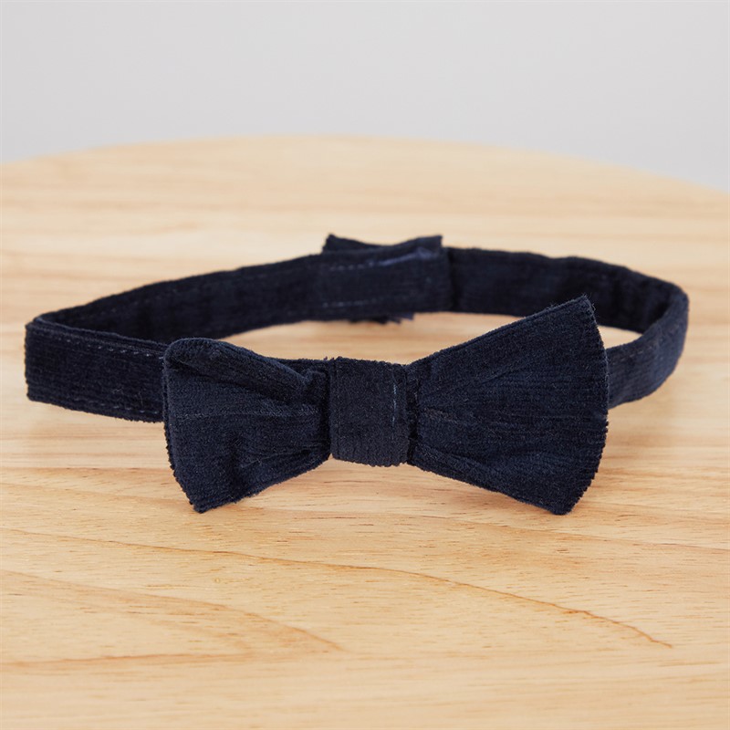 Little Gent Boys Bodysuit Brushed Fine Corduroy Bowtie and Trousers with Braces Set Navy