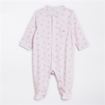 Marie-Chantal Baby Girls Love Heart Sleepsuit Pink