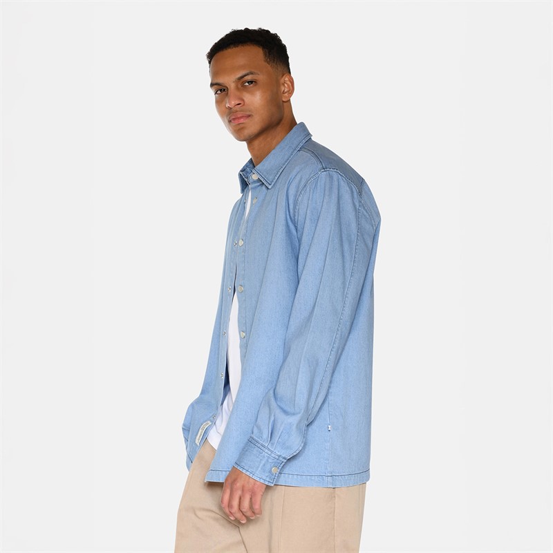 Minimum Herren Randy Langarm Hemd 2340 Blue Ashes