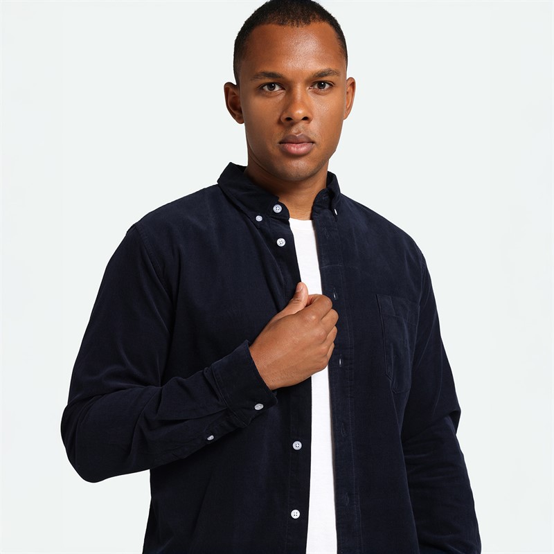 Minimum Herren Colt Langarm Hemd 687 Navy Blazer