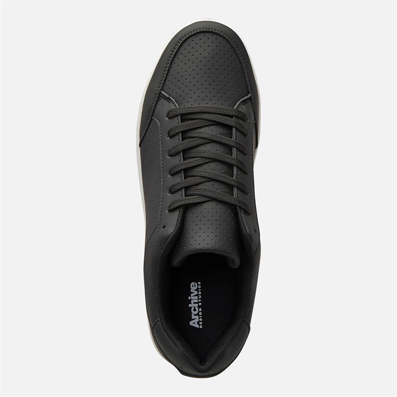 Archive Studios Mens Court Trainers Black