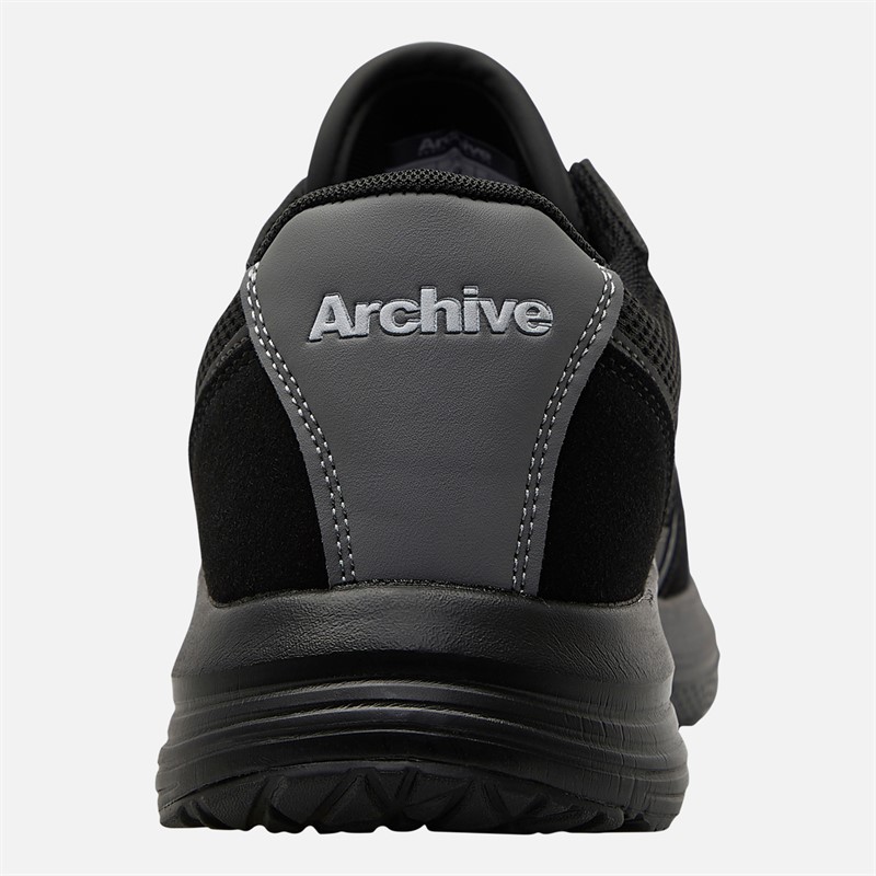 Archive Studios Mens Runner Trainers Black