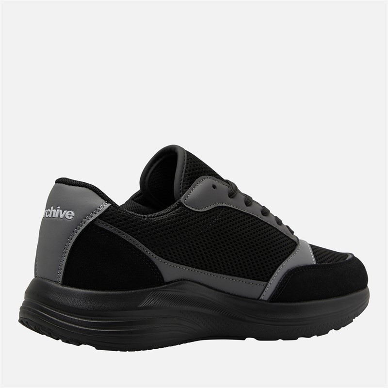 Archive Studios Mens Runner Trainers Black