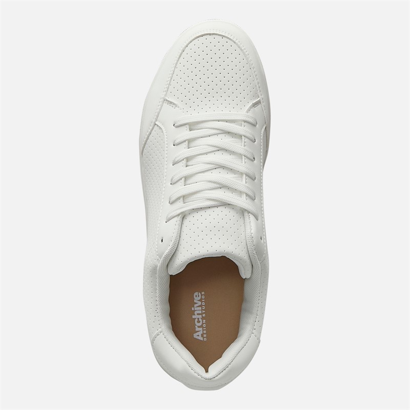 Archive Studios Mens Court Trainers White