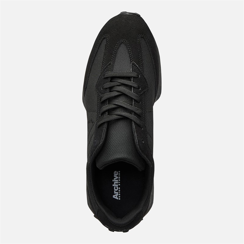 Archive Studios Mens Track Trainers Black
