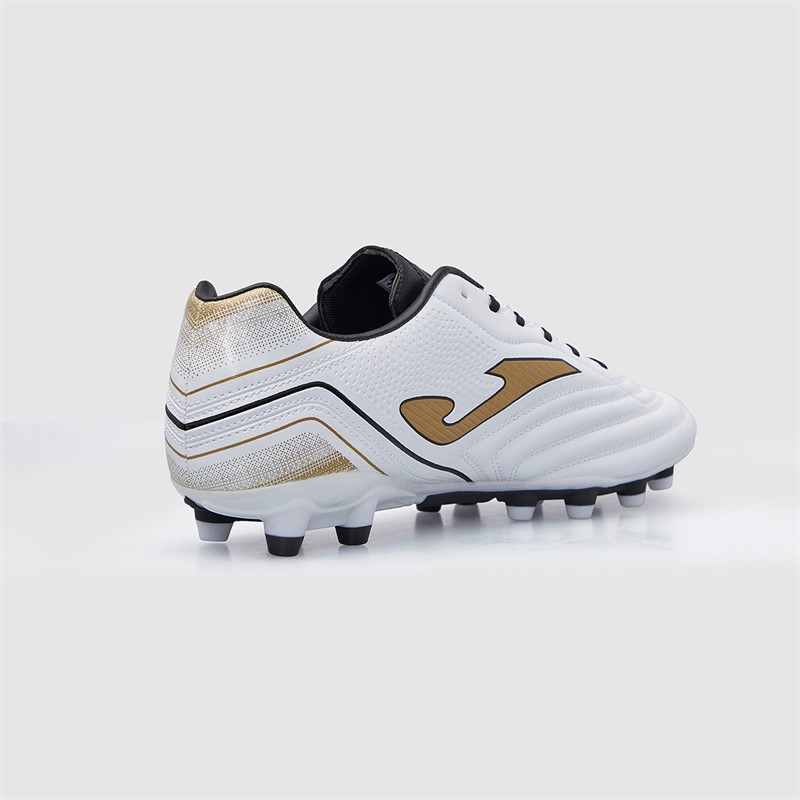 Joma Mens Aguila 25 FG Firm Ground Football Boots White/Gold