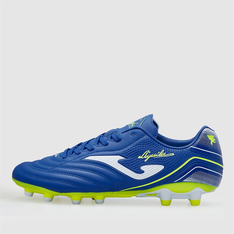 Joma Mens Aguila 25 FG Firm Ground Football Boots Royal Blue/Fluoro Yellow