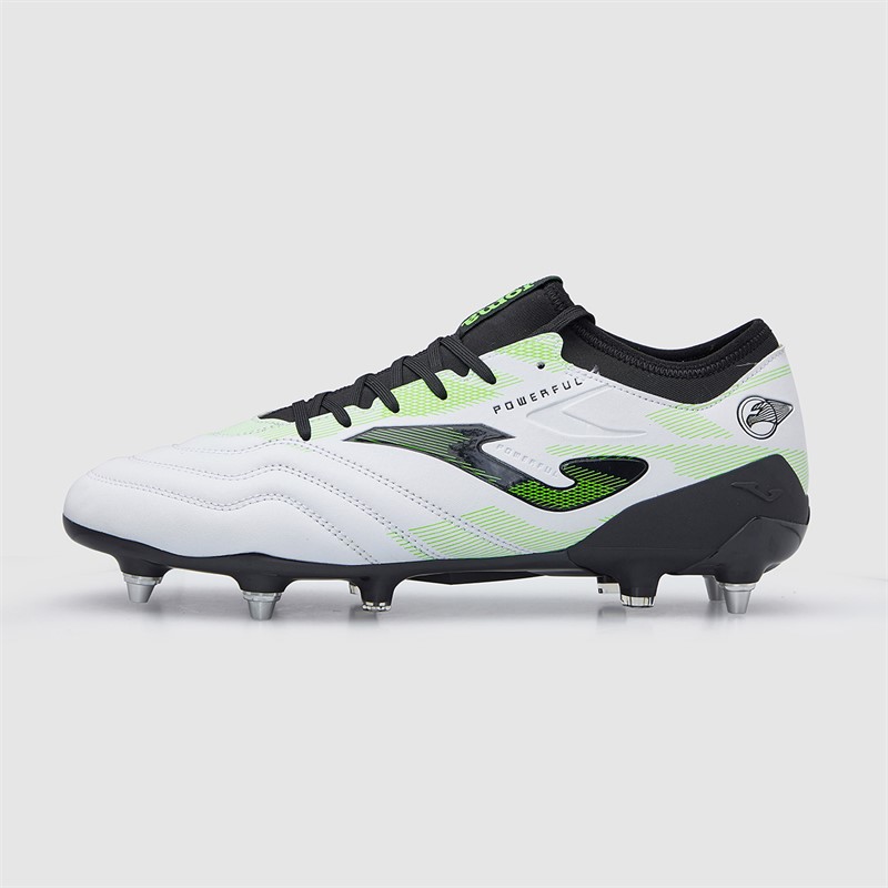 Joma Mens Powerful 25 SG Soft Ground Football Boots Black/White