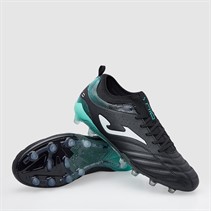 Joma Mens Number-10 25 FG Firm Ground Football Boots Black/Turquoise