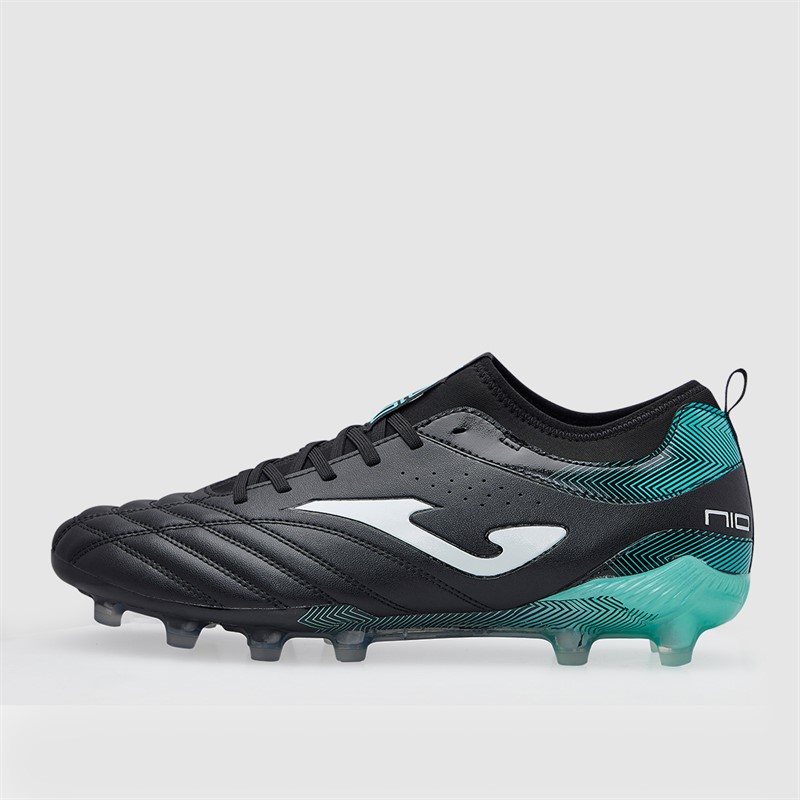 Joma Mens Number-10 25 FG Firm Ground Football Boots Black/Turquoise
