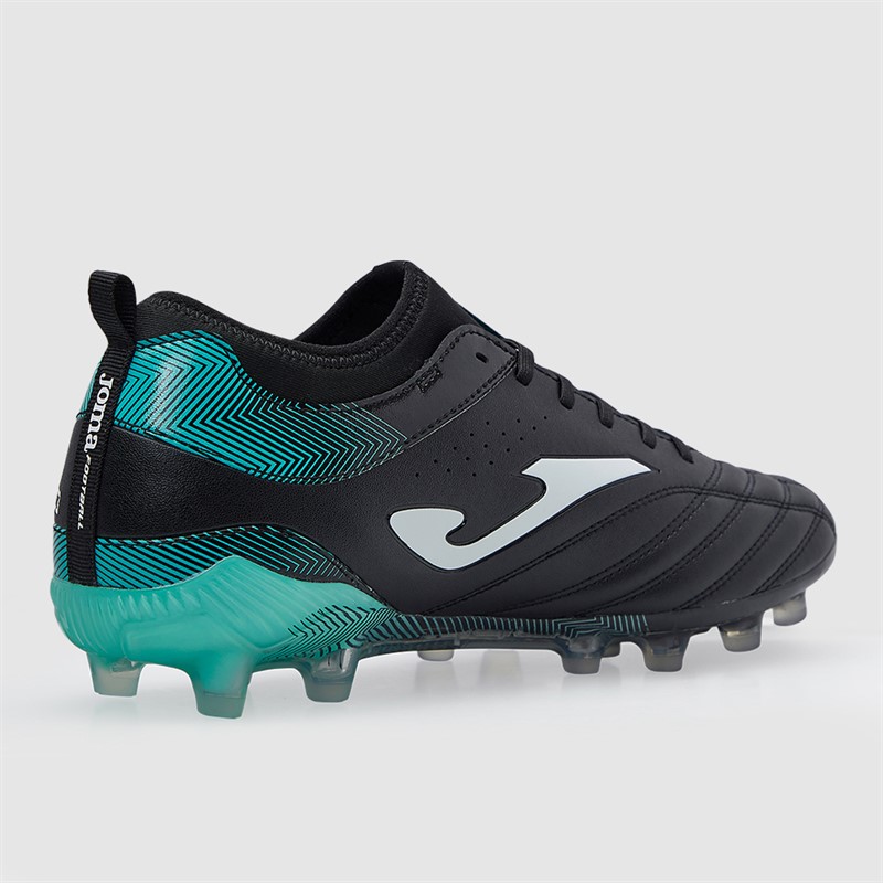 Joma Mens Number-10 25 FG Firm Ground Football Boots Black/Turquoise