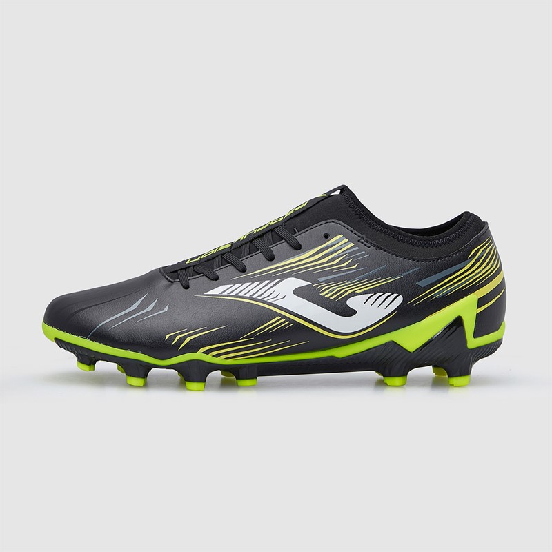 Joma Mens Propulsion 25 AG Artificial Grass Football Boots Black/Fluoro Yellow