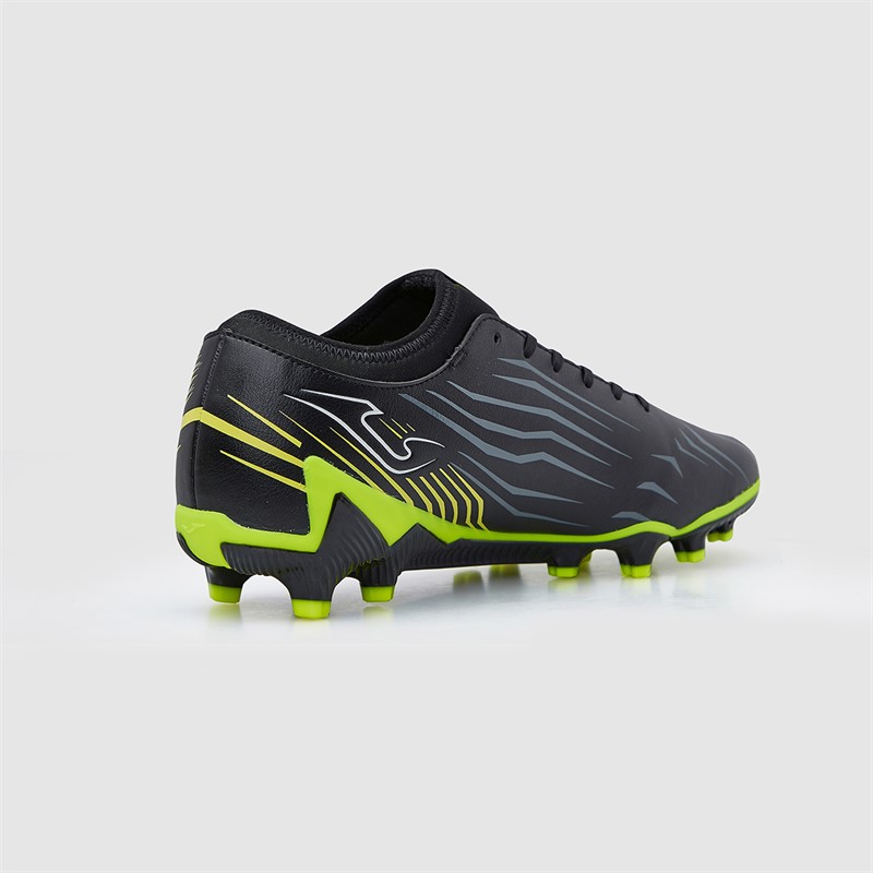 Joma Mens Propulsion 25 AG Artificial Grass Football Boots Black/Fluoro Yellow