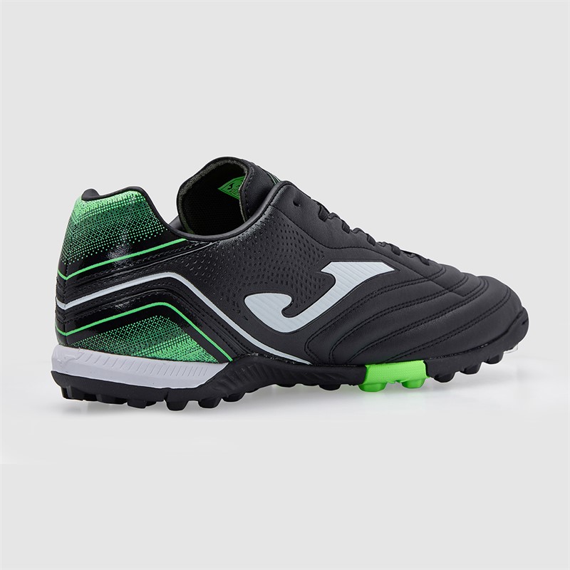 Joma Mens Aguila 25 TF Astro Turf Football Boots Black/Fluoro Green