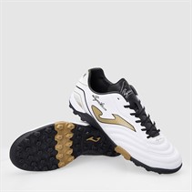 Joma Mens Aguila 25 TF Astro Turf Football Boots White/Gold