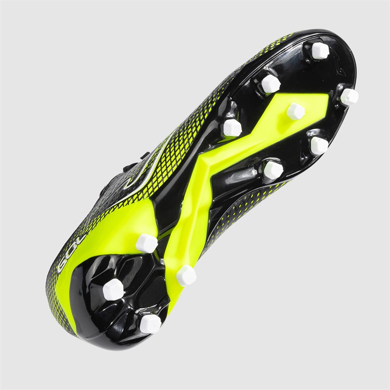Joma Herren Gol 25 FG Fest Boden Fußballschuhe Schwarz/Fluoro Yellow
