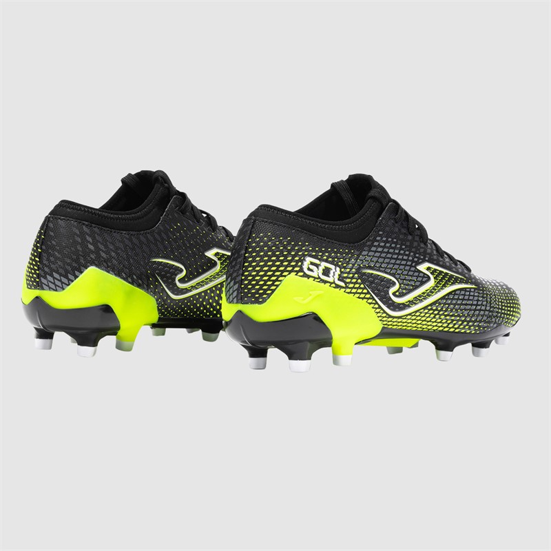 Joma Herren Gol 25 FG Fest Boden Fußballschuhe Schwarz/Fluoro Yellow