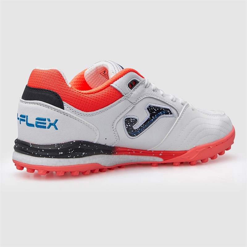 Joma Herre Top Flex Rebound 25 TF Astro Turf Fodboldstøvler Fluoro Coral/Hvid