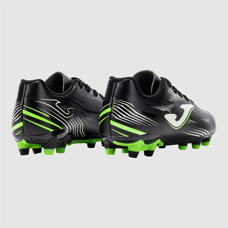 Joma Junior Propulsion 25 FG Kunstrasen Fussballschuhe Schwarz