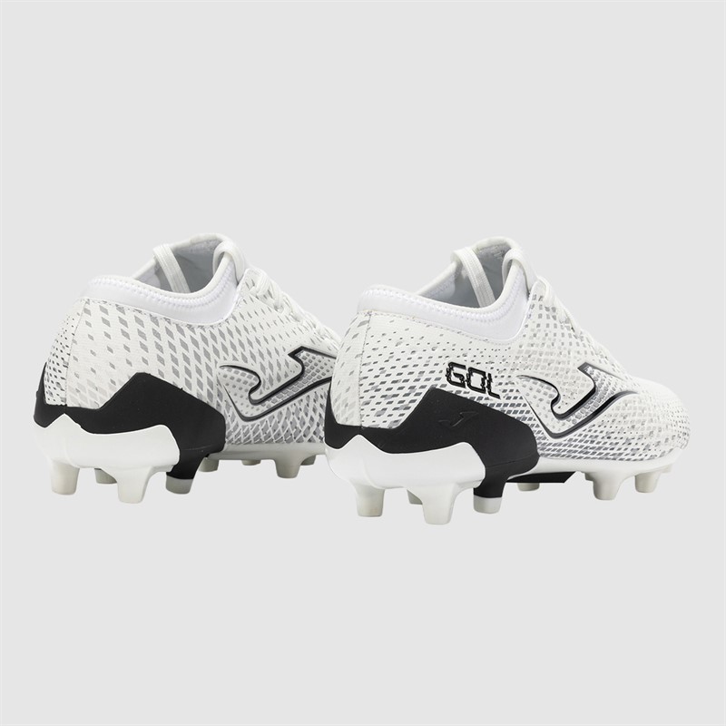 Joma Homme Gol 25 FG Terrain Ferme Chaussures de Football Blanc/Noir