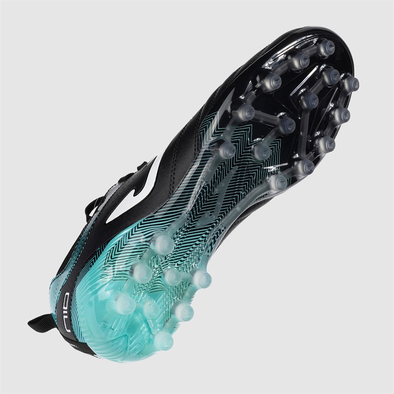 Joma Heren Numero-10 25 AG Kunstgras Voetbalschoenen Zwart/Turquoise