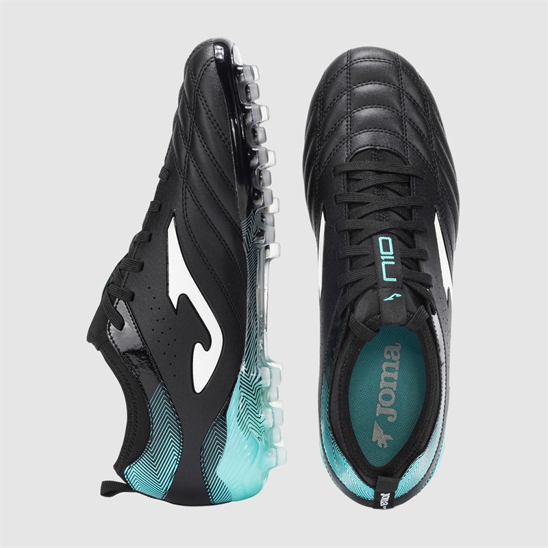 Joma Heren Numero-10 25 AG Kunstgras Voetbalschoenen Zwart/Turquoise