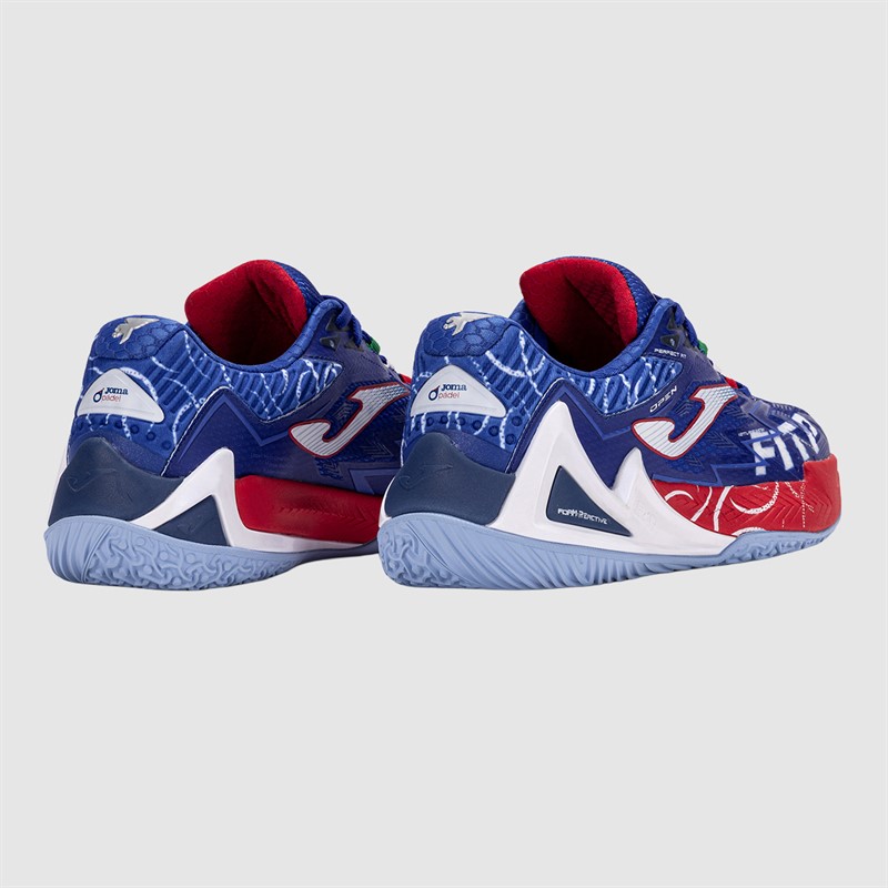 Joma Chaussures de padel Homme 25 Fitp Fédération Italienne de Tennis et Padel Bleu Royal/Rouge Royal Blue Red