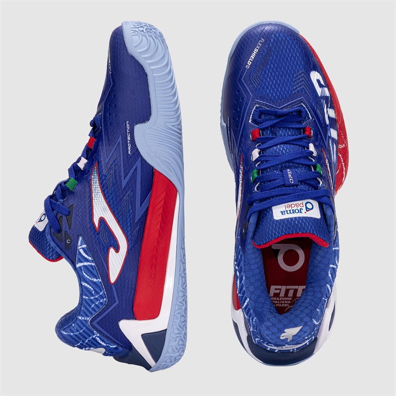 Joma Chaussures de padel Homme 25 Fitp Fédération Italienne de Tennis et Padel Bleu Royal/Rouge Royal Blue Red