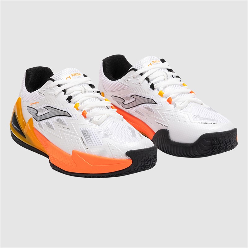 Joma Herre Open 25 Padel Sko White Fluorescent Saffron