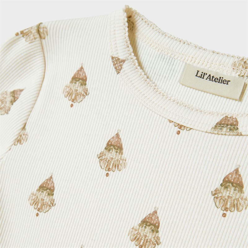 Lil' Atelier Piger Lavo Langærmet T-shirt Pastel Parchment
