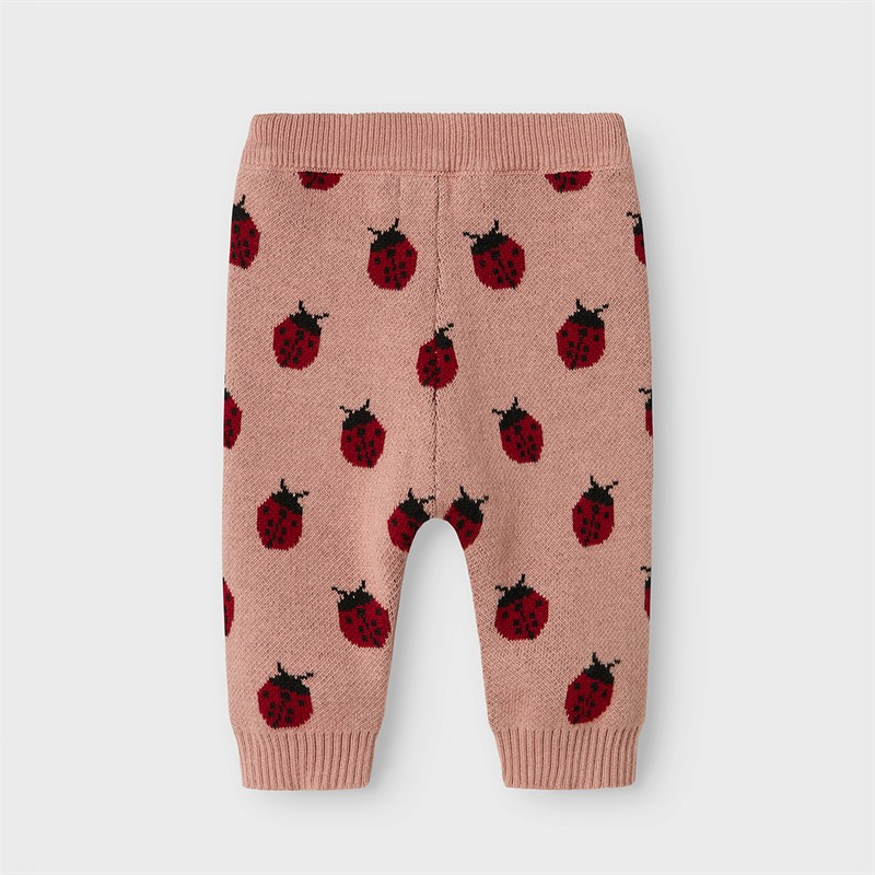 Lil' Atelier Spodnie dzianinowe Lulio dla dziewczynki kolor Misty Rose