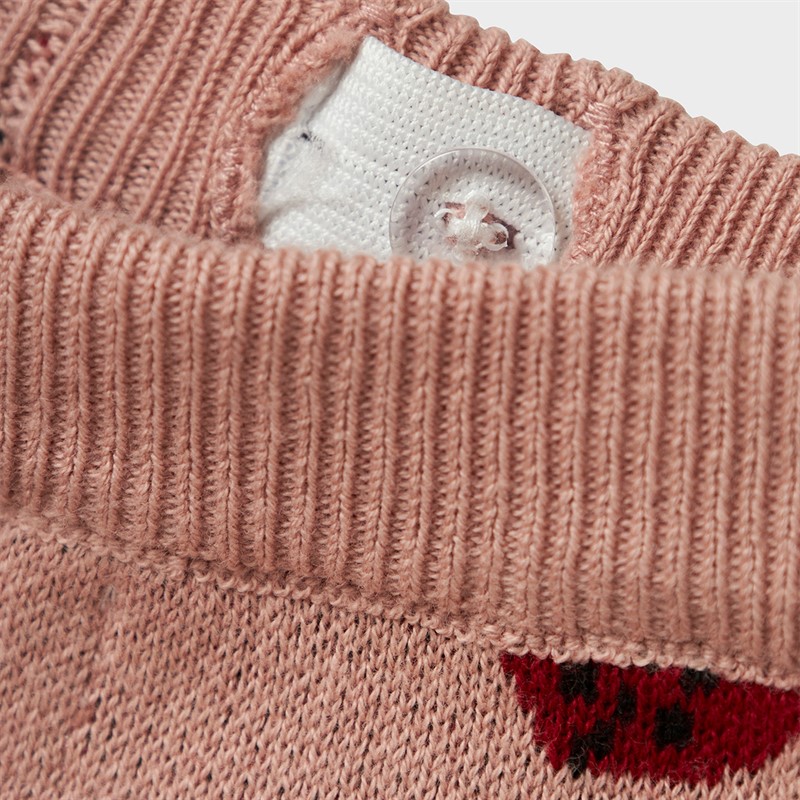 Lil' Atelier Spodnie dzianinowe Lulio dla dziewczynki kolor Misty Rose