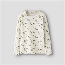 Lil' Atelier Haut à manches longues Layo Lion Garçon Coconut Milk
