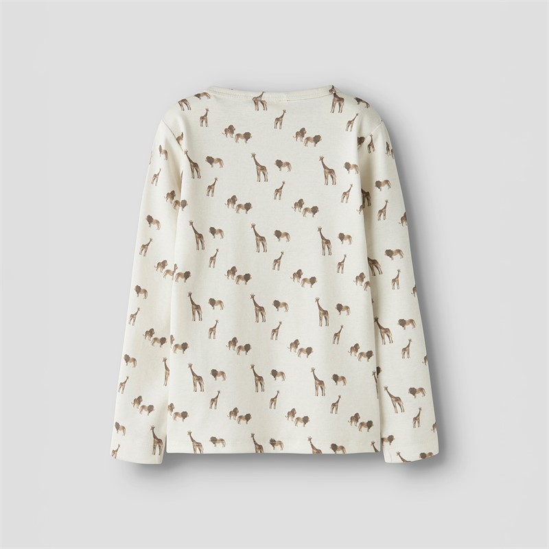 Lil' Atelier Drenge Layo Løve Langærmet Top Coconut Milk