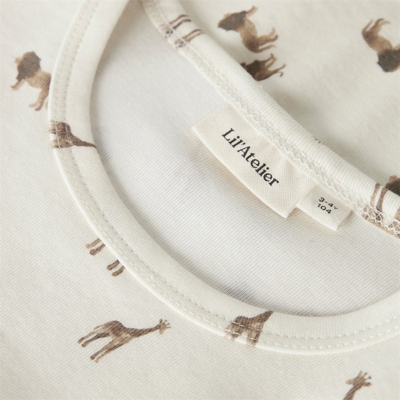 Lil' Atelier Drenge Layo Løve Langærmet Top Coconut Milk