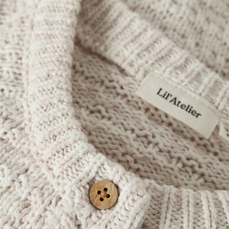 Lil' Atelier Bella rozpinany sweter dla dziewczynki kolor Novelle Peach