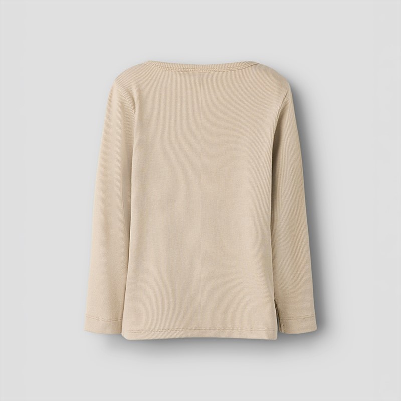 Lil' Atelier Lago top z długim rękawem dla chłopca kolor Oxford Tan