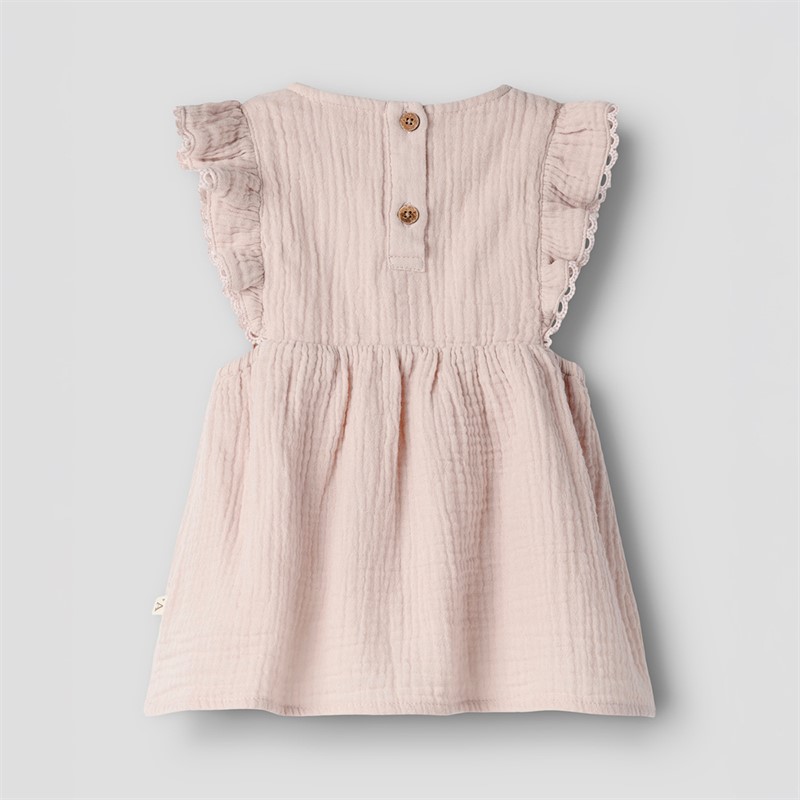 Lil' Atelier Piger Fulina Kortærmet Kjole Peach Whip