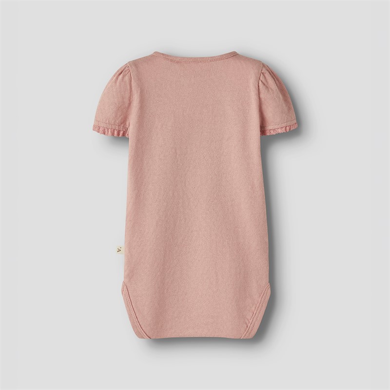 Lil' Atelier Piger Halina Kortærmet Babydragt Rose Tan