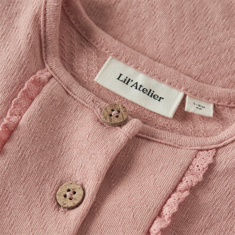 Lil' Atelier Piger Halina Kortærmet Babydragt Rose Tan