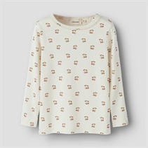 Lil' Atelier Mädchen Layo Langarmshirt Coconut Milk