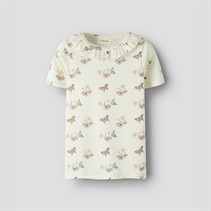 Lil' Atelier Piger Layo Kortærmet T-shirt Coconut Milk
